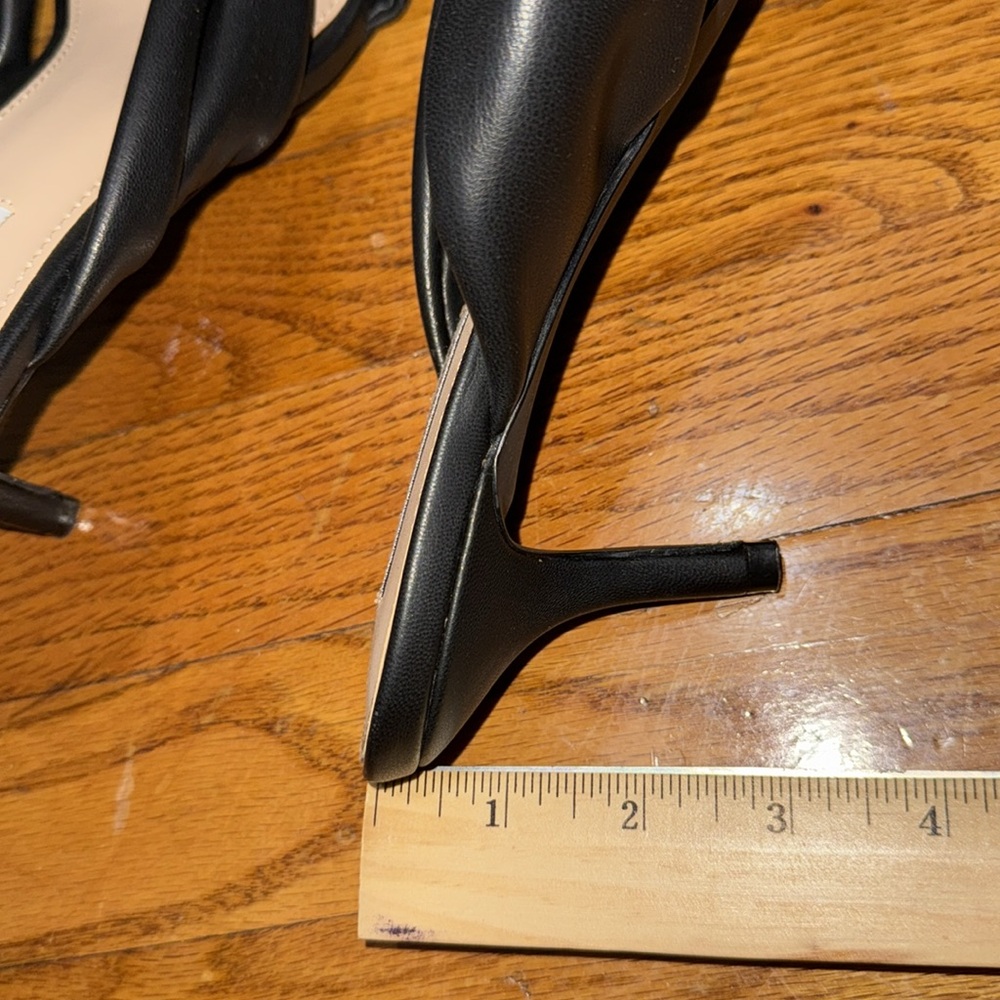 Steve Madden Black Heels Square Toe Heeled Sandal Black New shoes heels outing - Picture 6 of 7